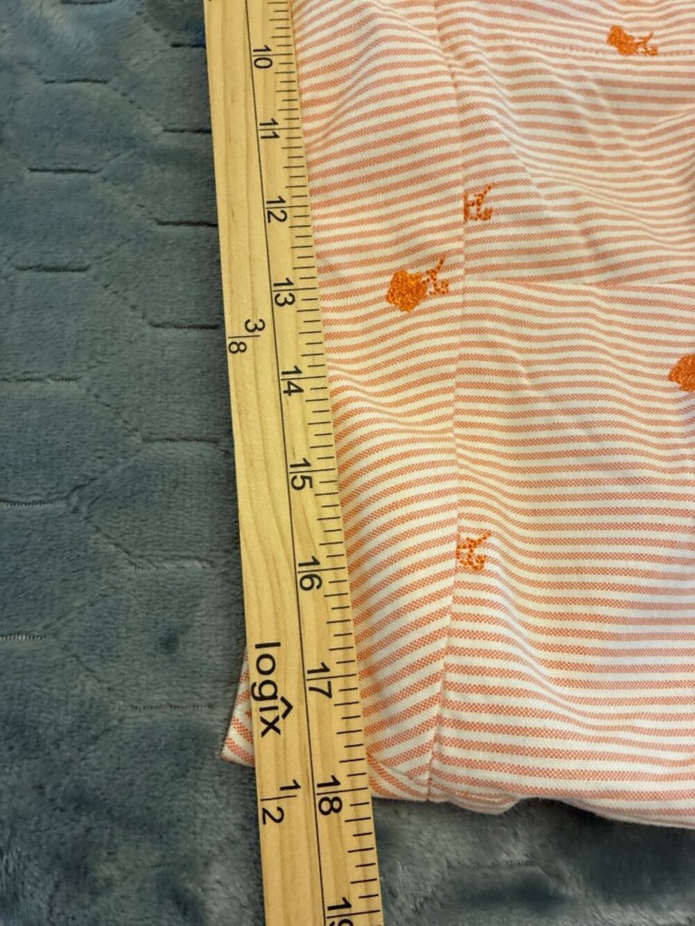 Vintage Evan Picone Woman 14W Capri Pants NWT Orange Stripe Embroidered Cotton C - Picture 8 of 11